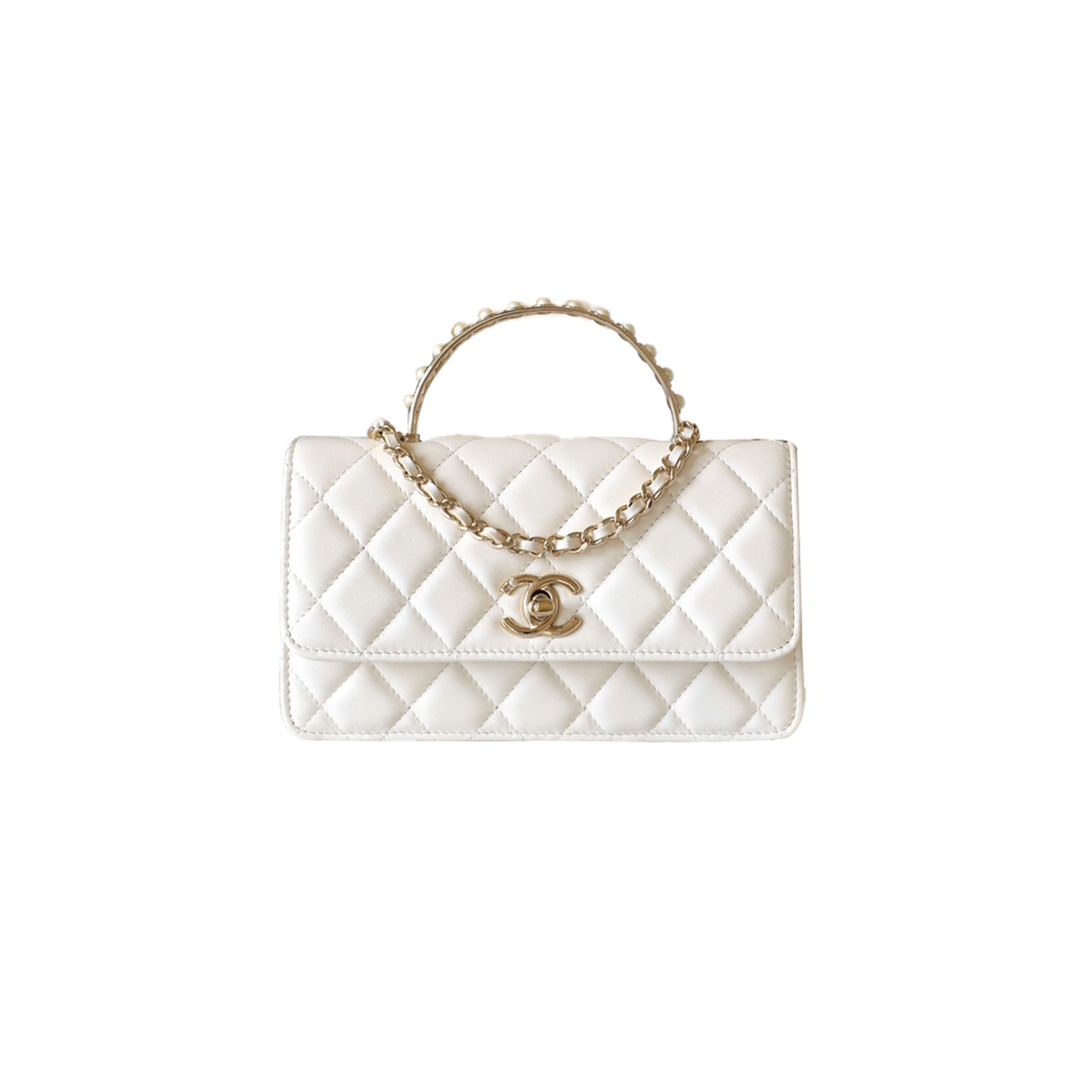 CHANEL MASTER PEARL ACCORDION HANDBAG (18.5*11*5cm) 